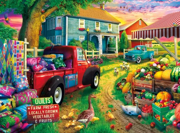 Quilt Farm - 1000pc Jigsaw Puzzle by Buffalo Games