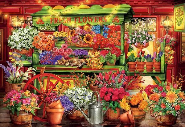 Flower Market - 2000pc Jigsaw Puzzle by Ceaco