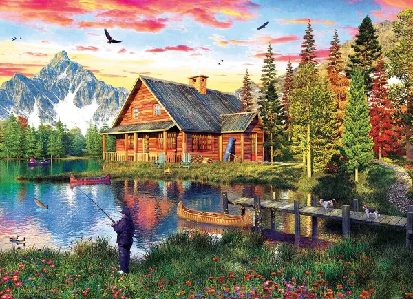 Davison: The Fishing Cottage - 1000pc Jigsaw Puzzle by Eurographics