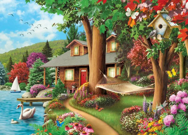 Around the Lake - 1000pc Jigsaw Puzzle by Masterpieces