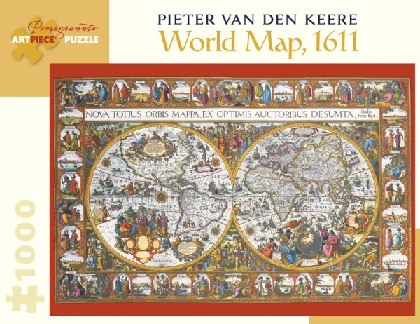 Keere: World Map 1611 - 1000pc Jigsaw Puzzle by Pomegranate