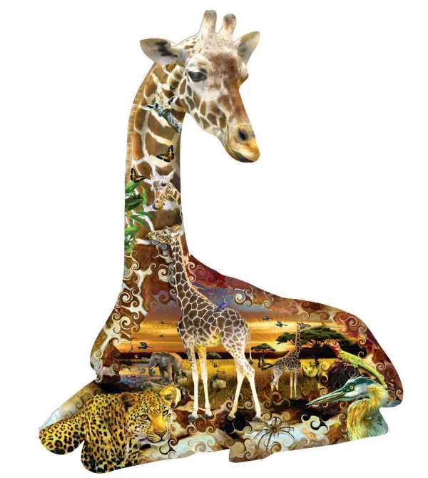 African Spots - 700pc Shaped Jigsaw Puzzle by Sunsout
