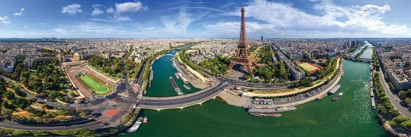Paris, France - 1000pc Panoramic Jigsaw Puzzle by Eurographics