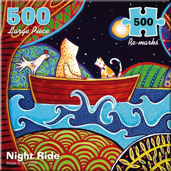 Night Ride - 500pc Large Format Jigsaw Puzzle By Re-marks