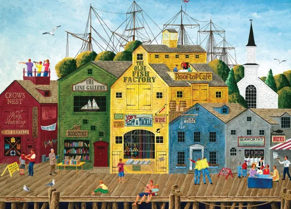 Hometown: Crowâ€™s Nest Harbor - 1000pc Jigsaw Puzzle by Masterpieces