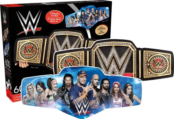 WWE - 600pc Double-sided Shaped Jigsaw Puzzle by Aquarius