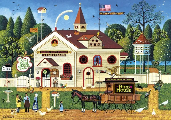 Charles Wysocki: The Bird House - 300pc Large Format Jigsaw Puzzle by Buffalo Games