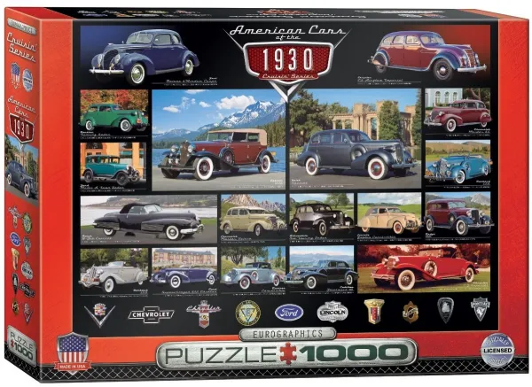 American Cars of the 1930s - 1000pc Jigsaw Puzzle by Eurographics