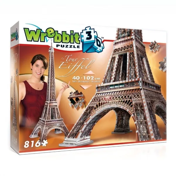 La Tour Eiffel - 816pc 3D Puzzle by Wrebbit