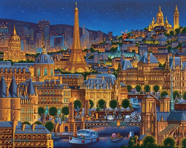 Paris City of Lights - 1000pc Jigsaw Puzzle by Dowdle