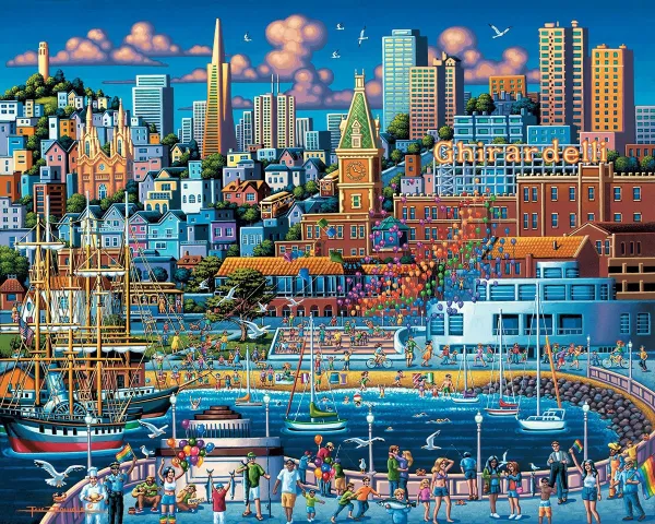 San Francisco Pier - 500pc Jigsaw Puzzle by Dowdle