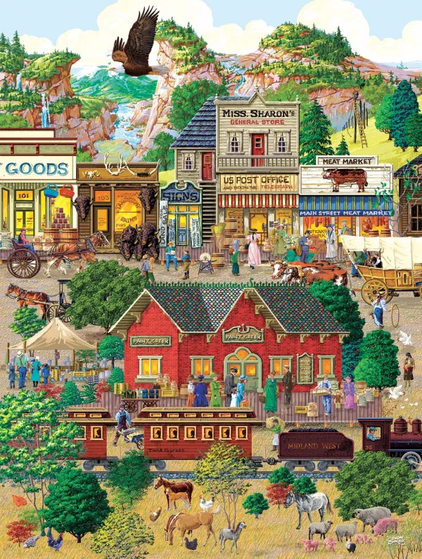 Western Town - 500+pc Jigsaw Puzzle By Sunsout
