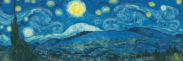 Starry Night Panorama (Expanded from original) by Vincent van Gogh - 1000pc Jigsaw Puzzle by Eurographics