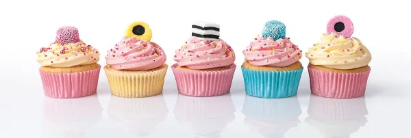 Licorice Cupcakes - 1000pc Panoramic Jigsaw Puzzle by Clementoni