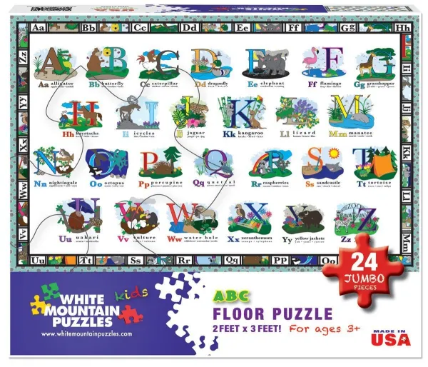ABC Floor Puzzle - 24pc Jigsaw Puzzle By White Mountain