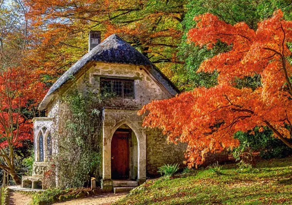 Gothic House in Autumn - 500pc Jigsaw Puzzle by Castorland