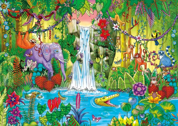 Magical Jungle: Johanna Basford Wild Flowers - 500pc Jigsaw Puzzle By Buffalo Games