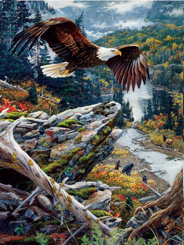 Mountain Flight - 1000pc Jigsaw Puzzle by Sunsout