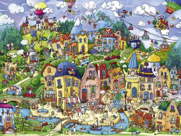 Berman: Happytown - 1500pc Jigsaw Puzzle By Heye