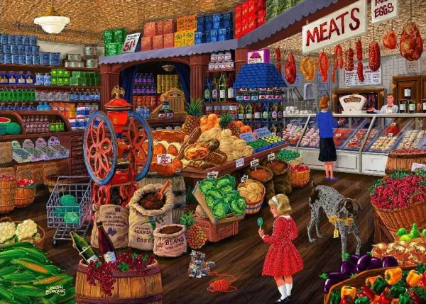 Love to Shop: The Grocery Store - 1000pc Jigsaw Puzzle by Holdson