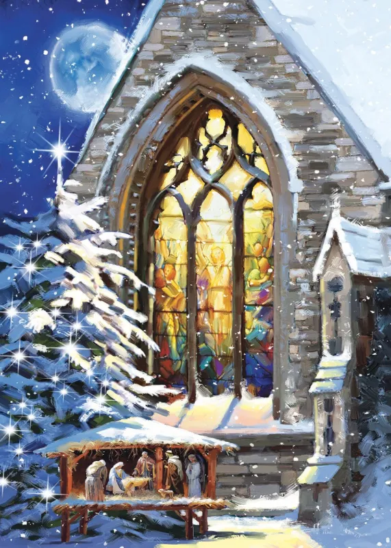 Church Manger - 15pc Jigsaw Puzzle by Sunsout