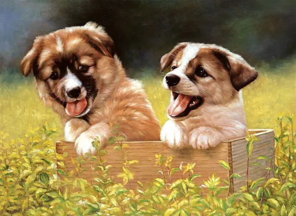 Doggie Garden - 500pc Jigsaw Puzzle by Tomax