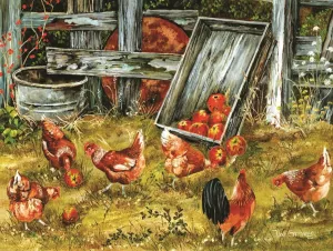 Pickin Chickens - 500pc Jigsaw Puzzle By Sunsout