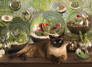 Terrarium Cat - 1000pc Jigsaw Puzzle by Cobble Hill