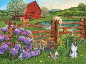 Farm Cats - 275pc Easy Handling Puzzle by Cobble Hill