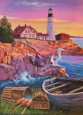 Lighthouse Cove - 275pc Easy Handling Puzzle by Cobble Hill