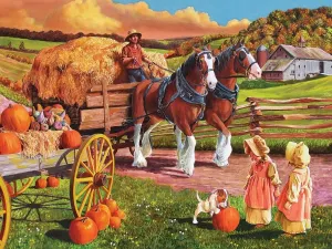 Hay Wagon - 275pc Easy Handling Puzzle by Cobble Hill