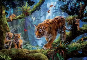 Tigers in the Tree - 1000pc Jigsaw Puzzle by Educa