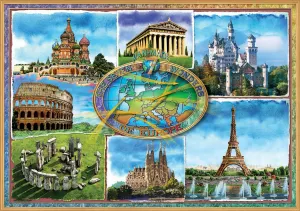 Seven Wonders of Europe - 1500pc Jigsaw Puzzle by Educa