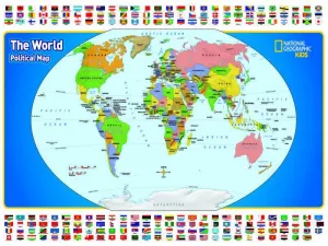 The World Kids Map - 300pc Jigsaw Puzzle by New York Puzzle Company