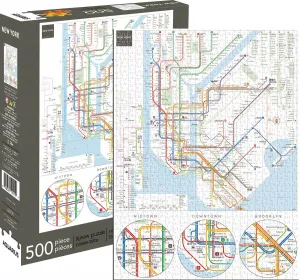 New York Subway - 500pc Jigsaw Puzzle by Aquarius