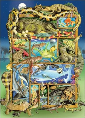 Reptiles and Amphibians - 350pc Family Jigsaw Puzzle by Cobble Hill