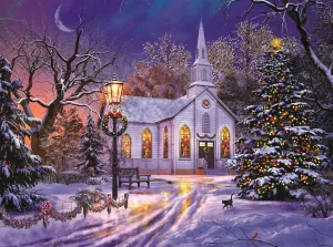 The Old Christmas Church - 1000pc Jigsaw Puzzle By Sunsout