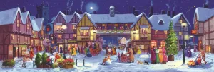 Panoramic Christmas - 500pc Jigsaw Puzzle By Sunsout