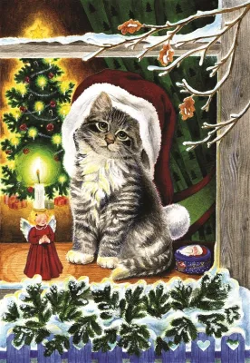 A Christmas Kitten - 300pc Jigsaw Puzzle By Sunsout