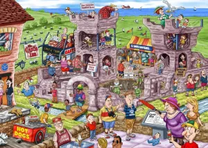 WASGIJ: Back to â€¦ 2, A 14th Century Castle! - 1000pc Jigsaw Puzzle By Jumbo
