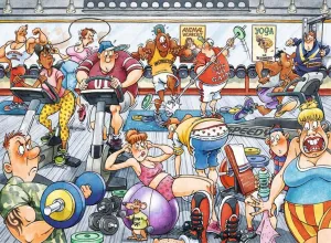 WASGIJ: Original 28, Dropping the Weight! - 1000pc Jigsaw Puzzle By Jumbo