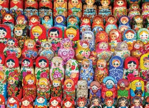 Russian Matryoshkas Dolls - 1000pc Jigsaw Puzzle by Eurographics