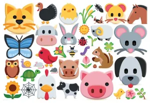 Emojipuzzle: Farm Animals - 100pc Jigsaw Puzzle by Eurographics
