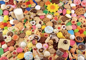Milk and Lots o'Cookies:Yummy - 1000pc Jigsaw Puzzle by Lafayette Puzzle Factory
