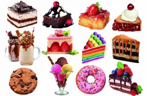Desserts - 500pc Shaped Jigsaw Puzzle by Lafayette Puzzle Factory