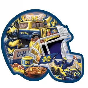 Michigan Helmet - 500pc Shaped Jigsaw Puzzle by Masterpieces