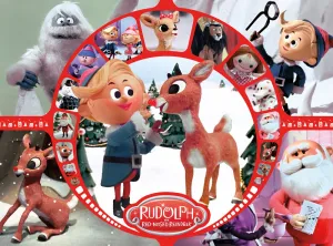 Rudolph Collage - 500pc Jigsaw Puzzle by Aquarius