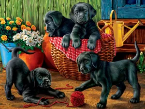 Puppy Fun - 550pc Jigsaw Puzzle by Vermont Christmas Company