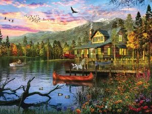Sunset Cabin - 550pc Jigsaw Puzzle By White Mountain