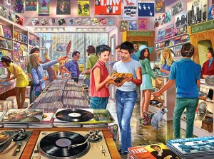 Vintage Record Store - 1000pc Jigsaw Puzzle By White Mountain